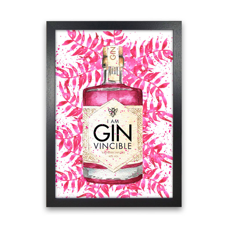 Ginvincible, Kitchen Food & Drink Art Prints Black Grain