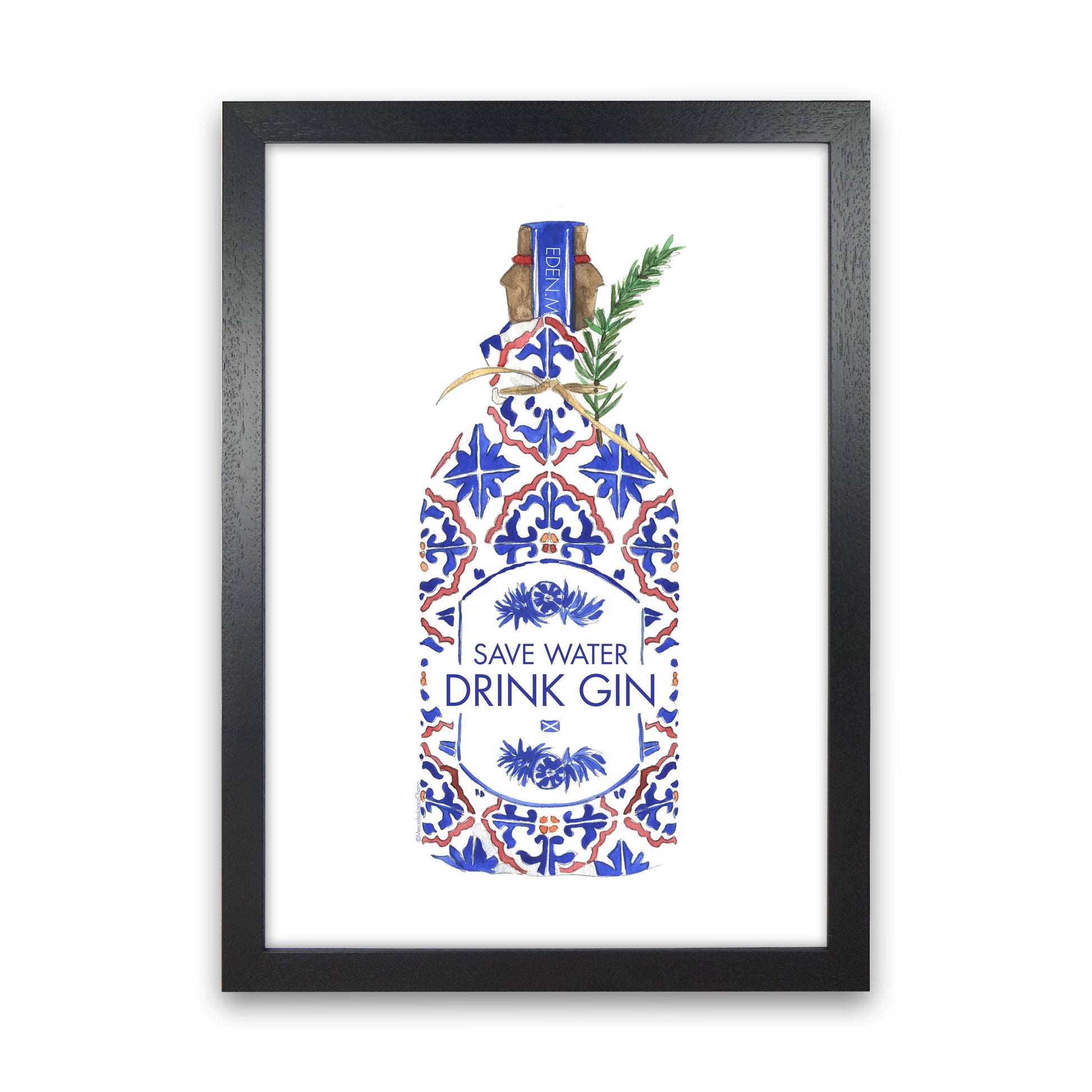 Save Water Drink Gin, Kitchen Food & Drink Black Grain