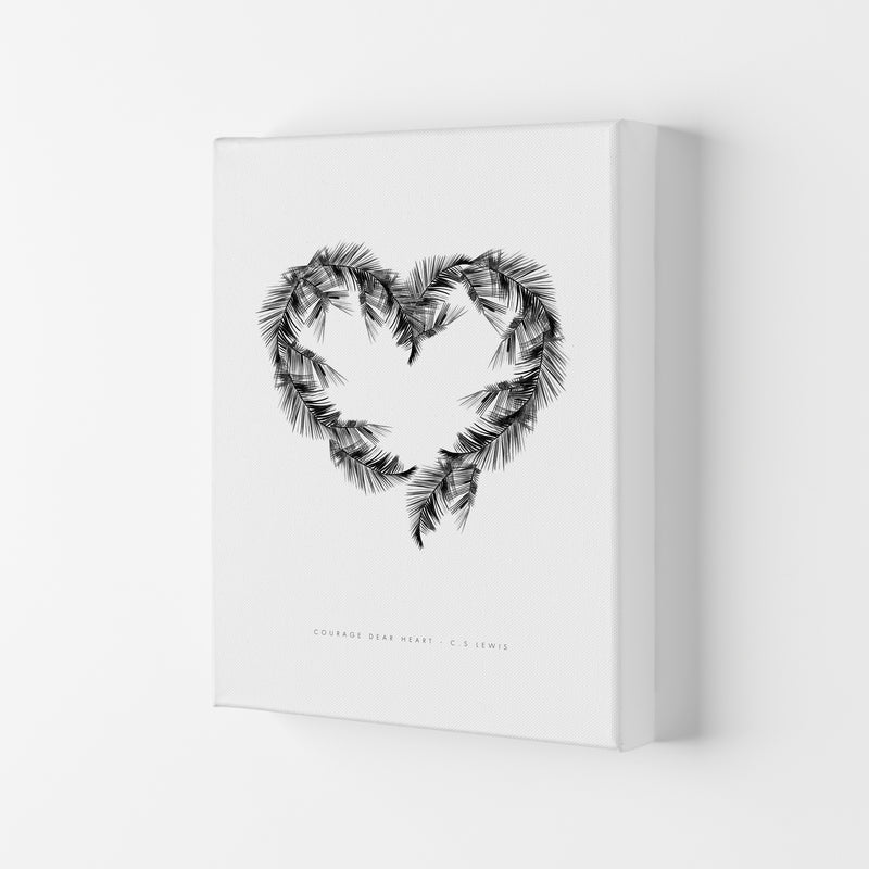 C S Lewis Courage Dear Heart White Modern Fashion Print Canvas