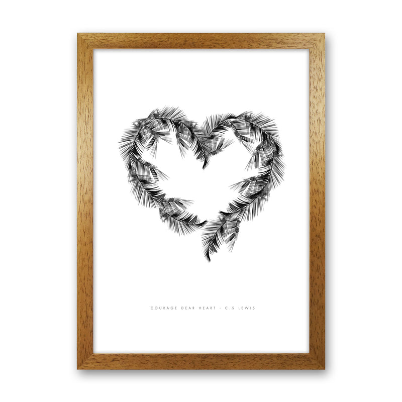 C S Lewis Courage Dear Heart White Modern Fashion Print Oak Grain