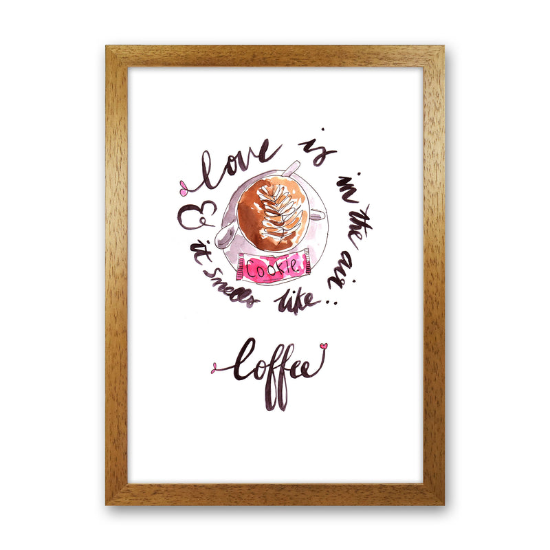 Smells Like Coffee, Kitchen Food & Drink Art Prints Oak Grain