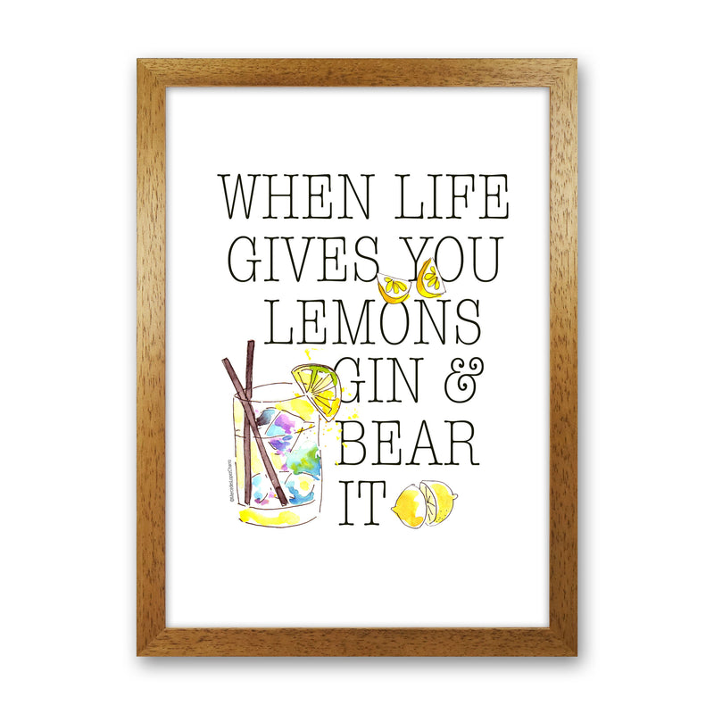 When Gives You Lemons, Kitchen Food & Drink Art Prints Oak Grain