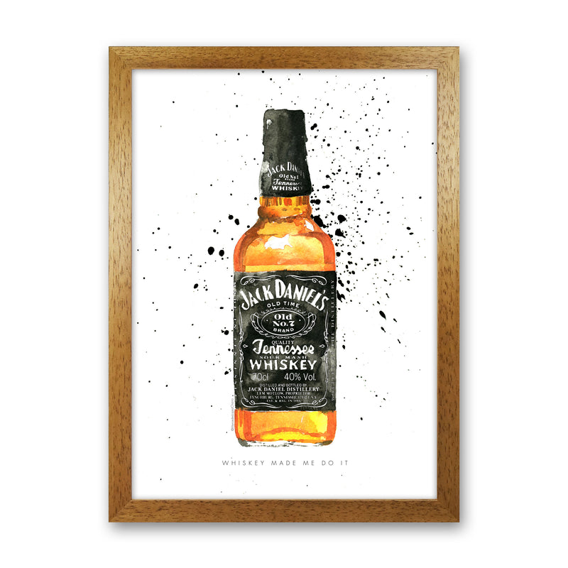 The Whiskey Made Me do It, Kitchen Food & Drink Art Prints Oak Grain