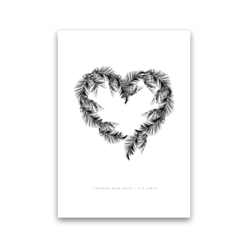 C S Lewis Courage Dear Heart White Modern Fashion Print Print Only