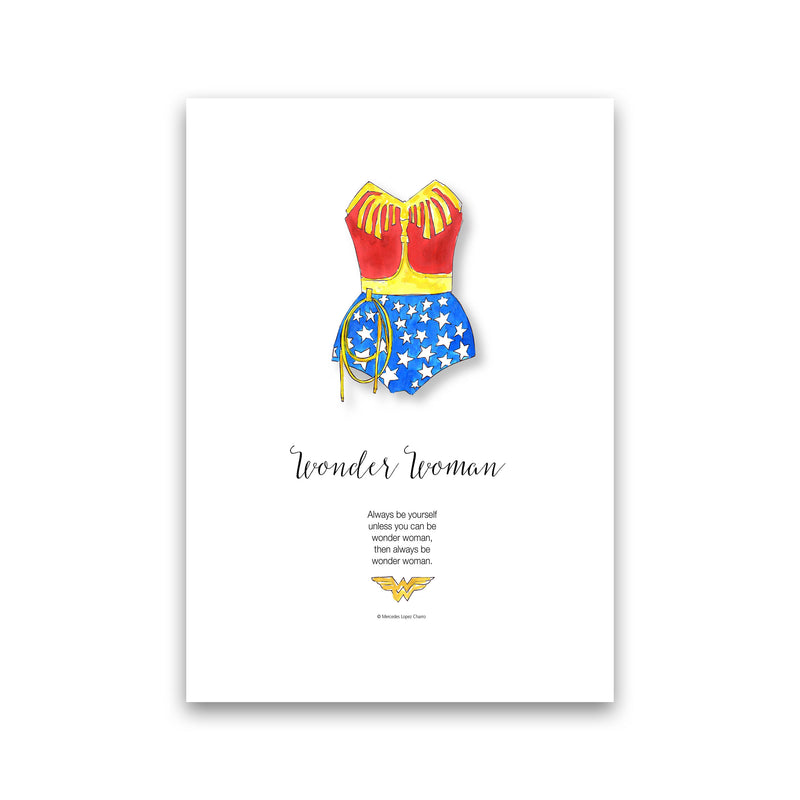 Vintage Wonder Woman Modern Fashion Print Print Only