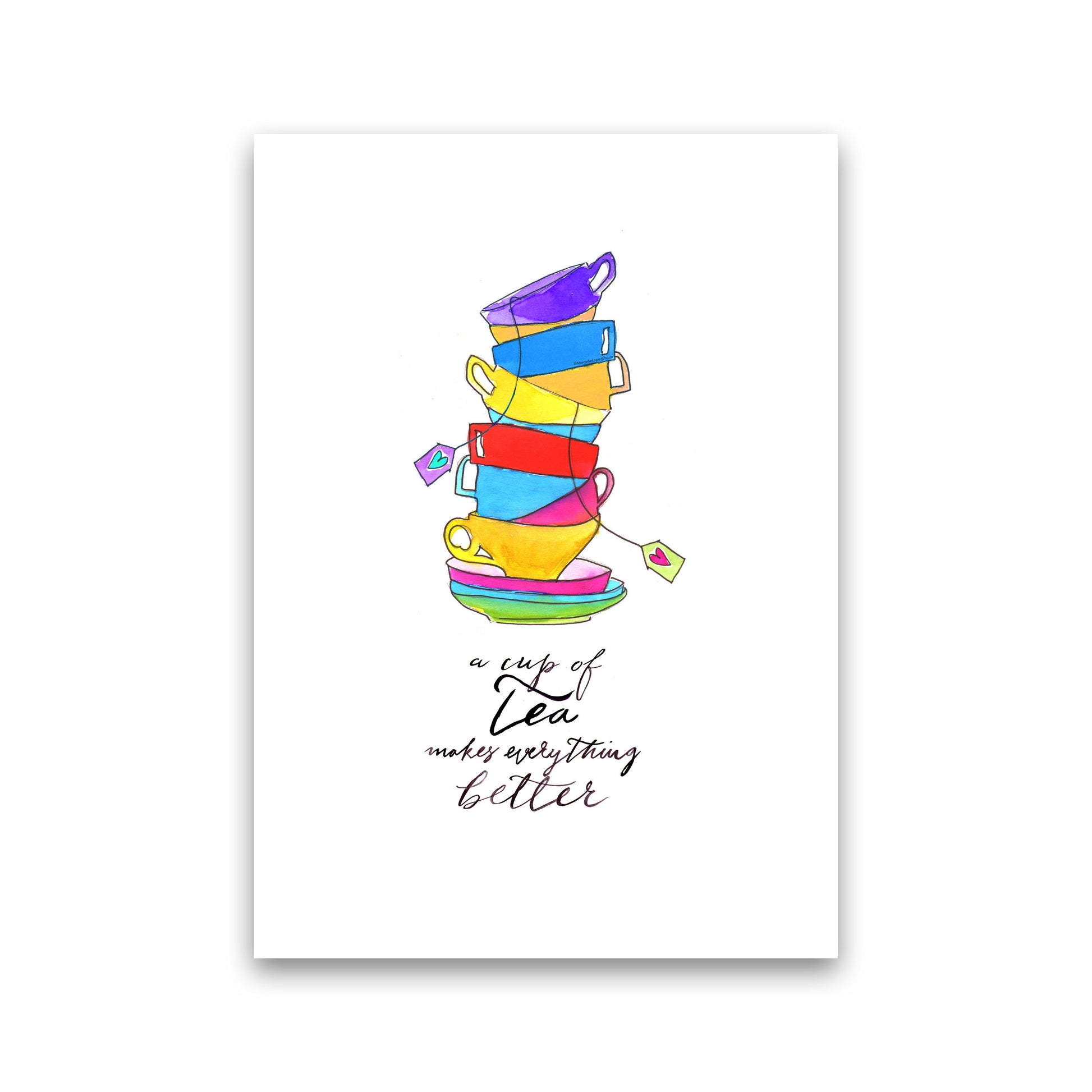 Cup Of Tea, Kitchen Food & Drink Art Prints Print Only