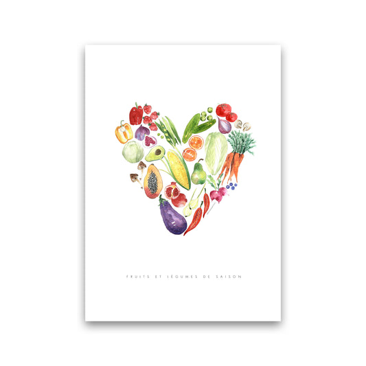 Fruit And Vegetables, Kitchen Food & Drink Art Prints Print Only