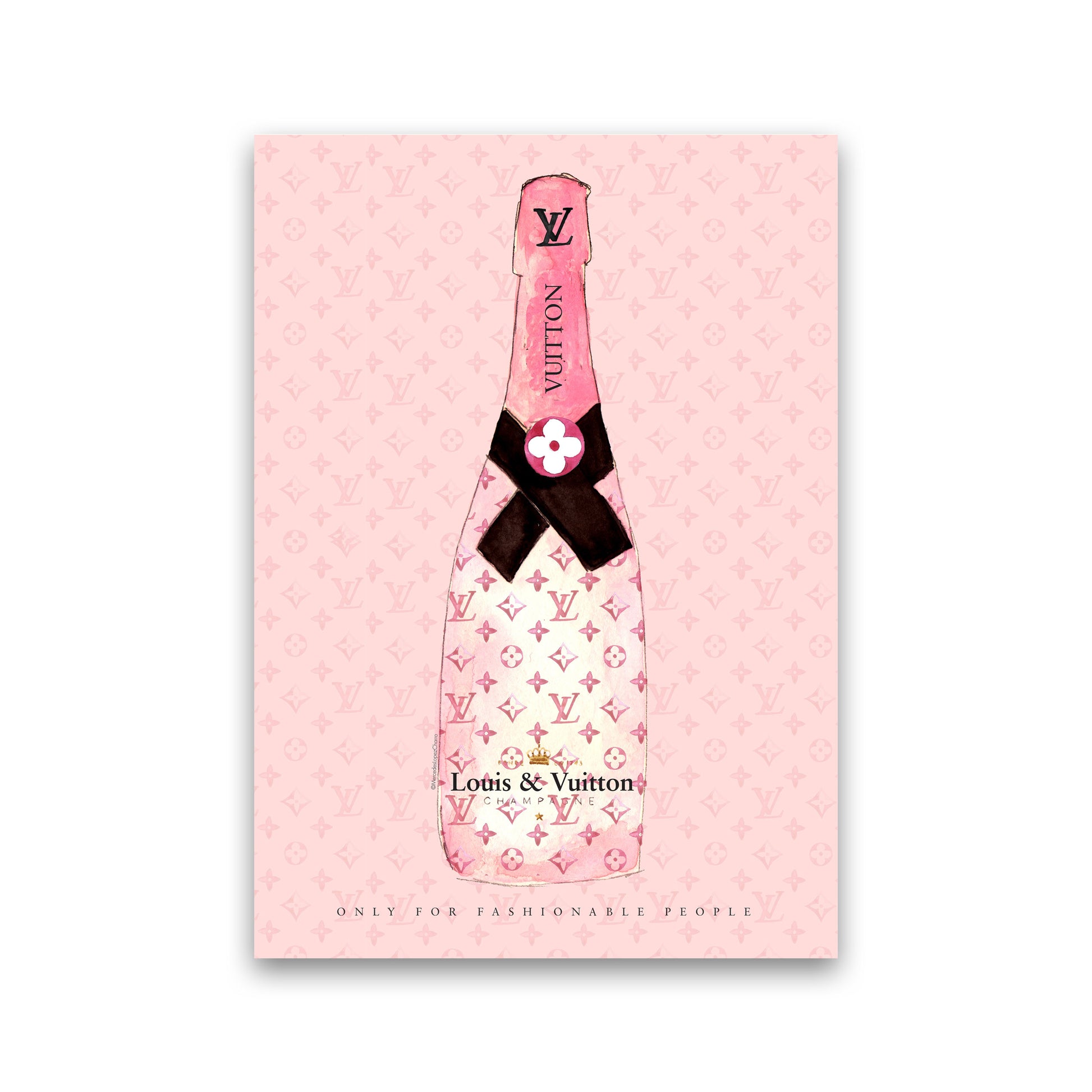 LV Fashion Champagne, Kitchen Food & Drink Print Only