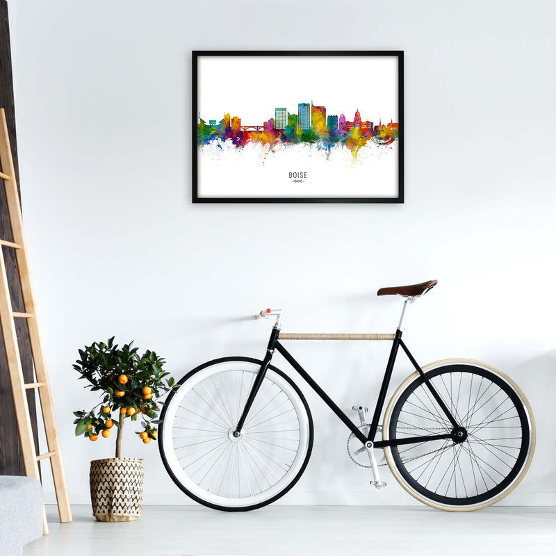 Boise Idaho Skyline Art Print by Michael Tompsett A1 White Frame