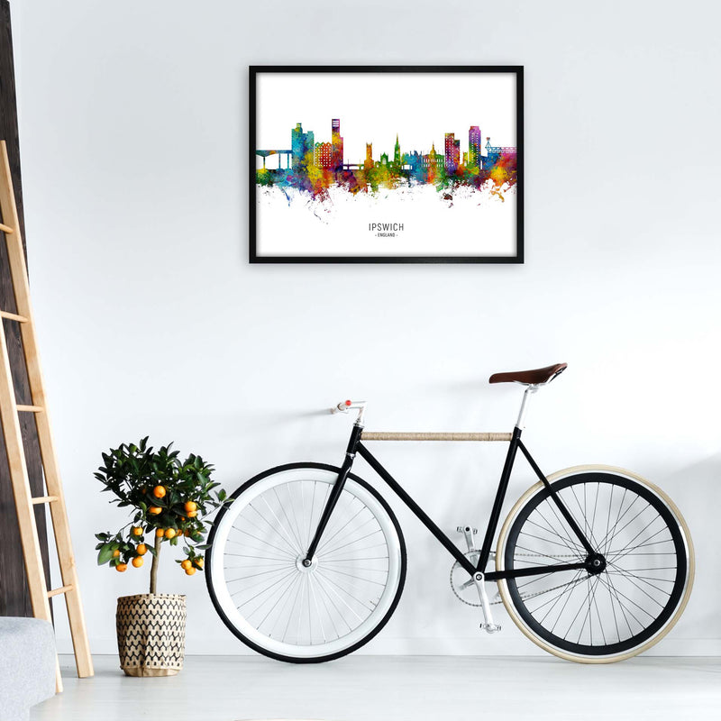 Ipswich England Skyline Art Print by Michael Tompsett A1 White Frame