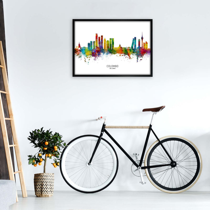 Colombo Sri Lanka Skyline Art Print by Michael Tompsett A1 White Frame