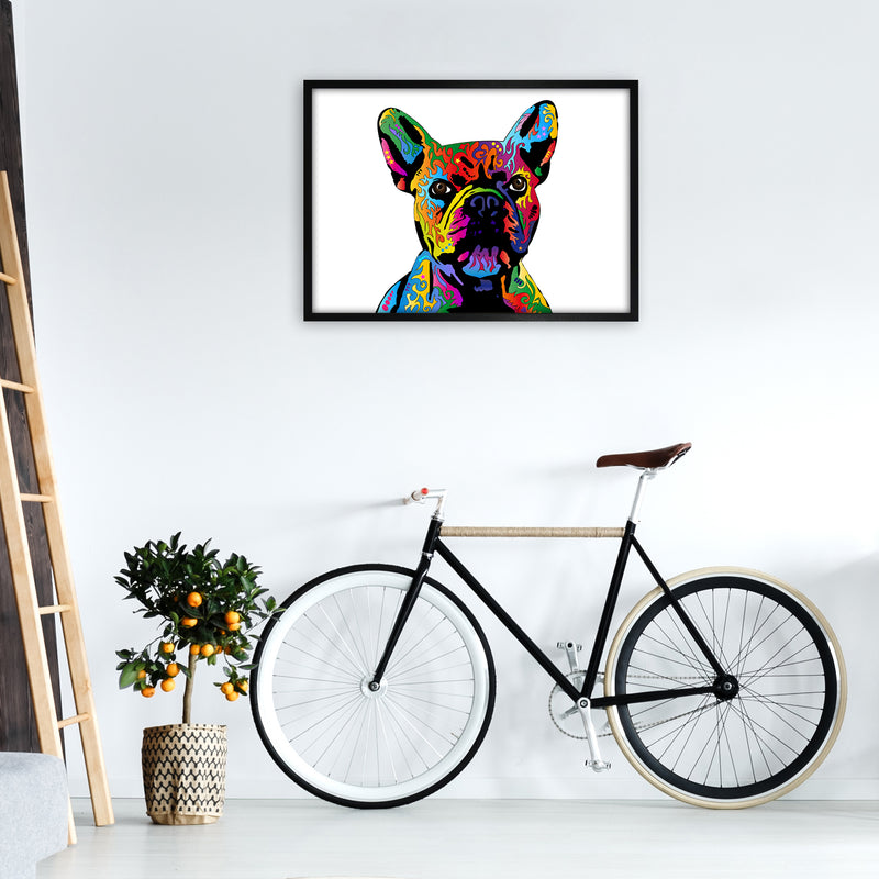 French Bulldog Dog White Art Print by Michael Tompsett A1 White Frame