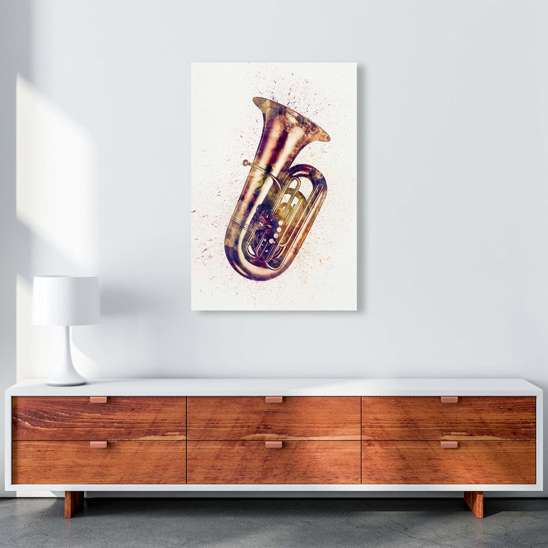 Tuba Watercolour Music Art Print by Michael Tompsett A1 Canvas