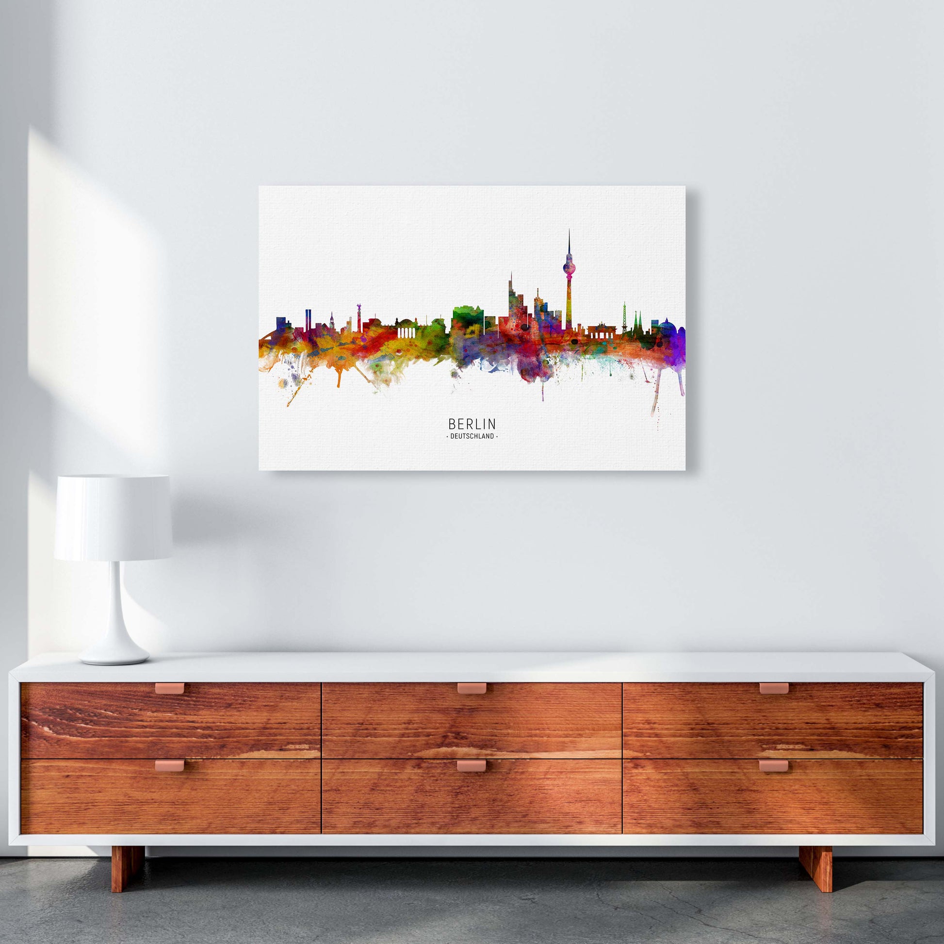 Berlin Deutschland Skyline Art Print by Michael Tompsett A1 Canvas