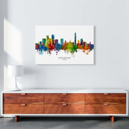 Birmingham England Skyline Art Print by Michael Tompsett A1 Canvas