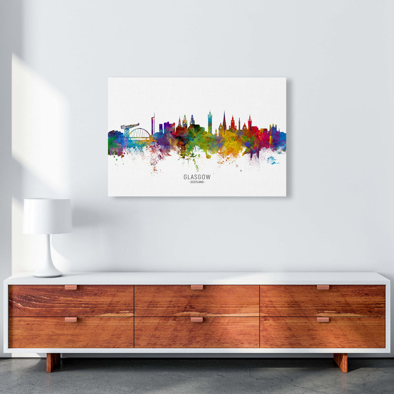 Glasgow Scotland Skyline Art Print by Michael Tompsett A1 Canvas