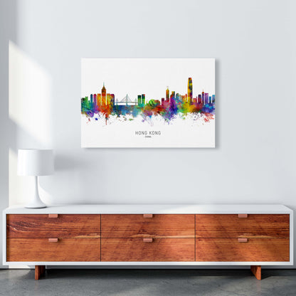 Hong Kong China Skyline Art Print by Michael Tompsett A1 Canvas