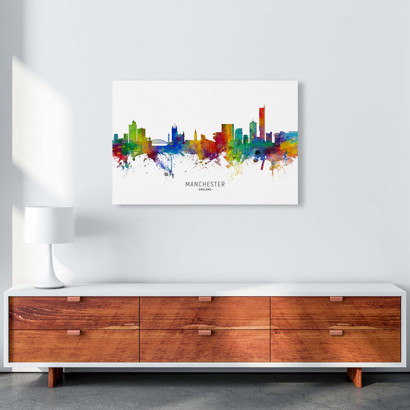 Manchester England Skyline Art Print by Michael Tompsett A1 Canvas