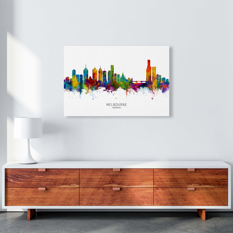 Melbourne Australia Skyline Art Print by Michael Tompsett A1 Canvas
