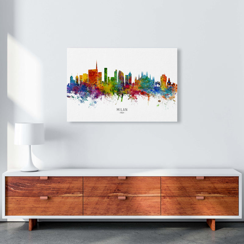 Milan Italy Skyline Art Print by Michael Tompsett A1 Canvas