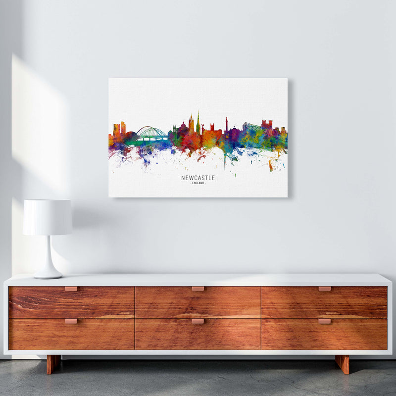 Newcastle England Skyline Art Print by Michael Tompsett A1 Canvas