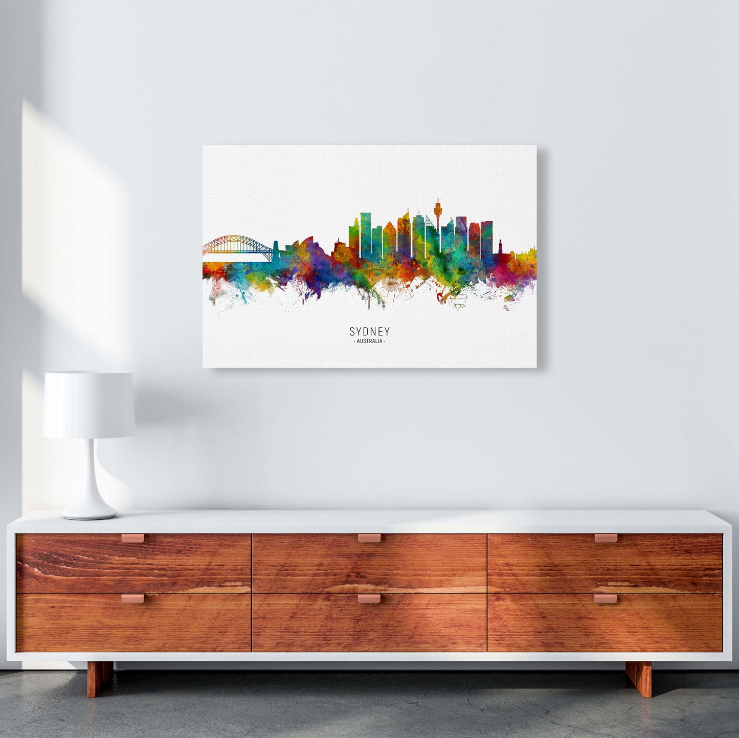 Sydney Australia Skyline Art Print by Michael Tompsett A1 Canvas