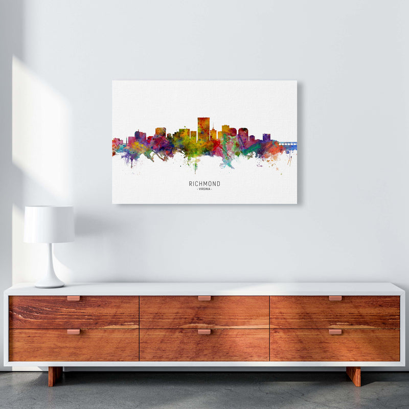 Richmond Virginia Skyline Art Print by Michael Tompsett A1 Canvas
