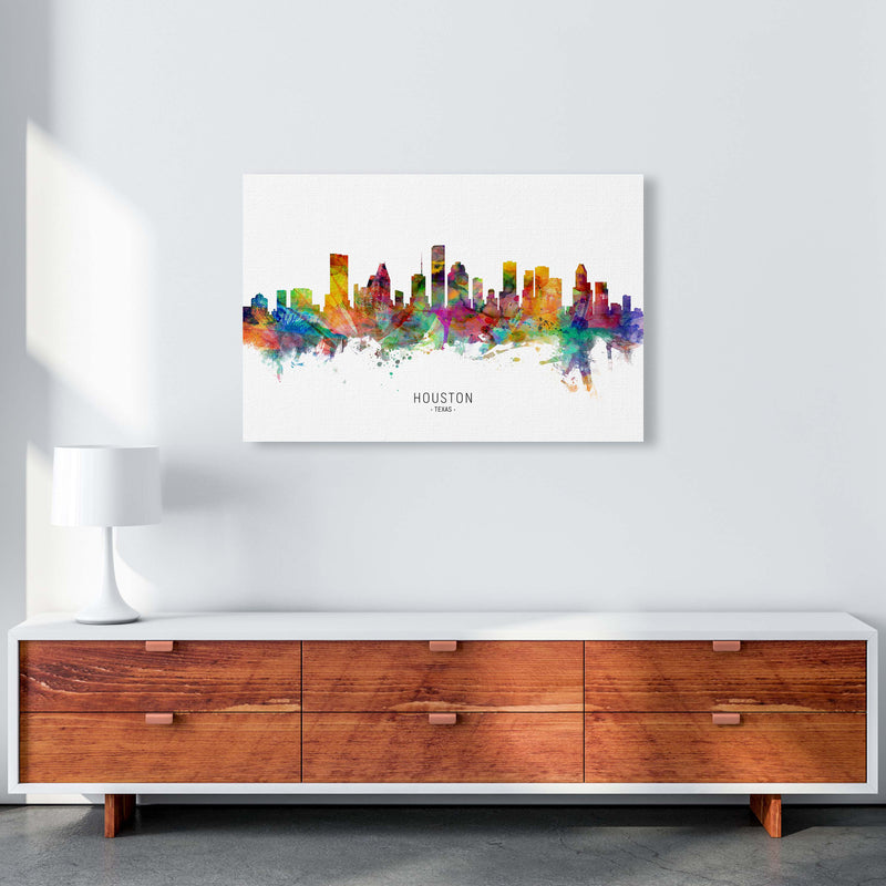 Houston Texas Skyline Art Print by Michael Tompsett A1 Canvas