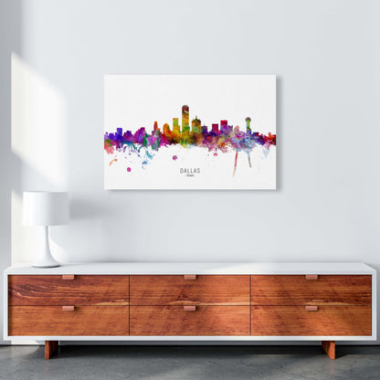 Dallas Texas Skyline Art Print by Michael Tompsett A1 Canvas