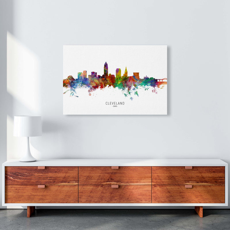 Cleveland Ohio Skyline Art Print by Michael Tompsett A1 Canvas