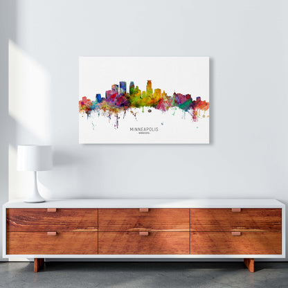 Minneapolis Minnesota Skyline Art Print by Michael Tompsett A1 Canvas