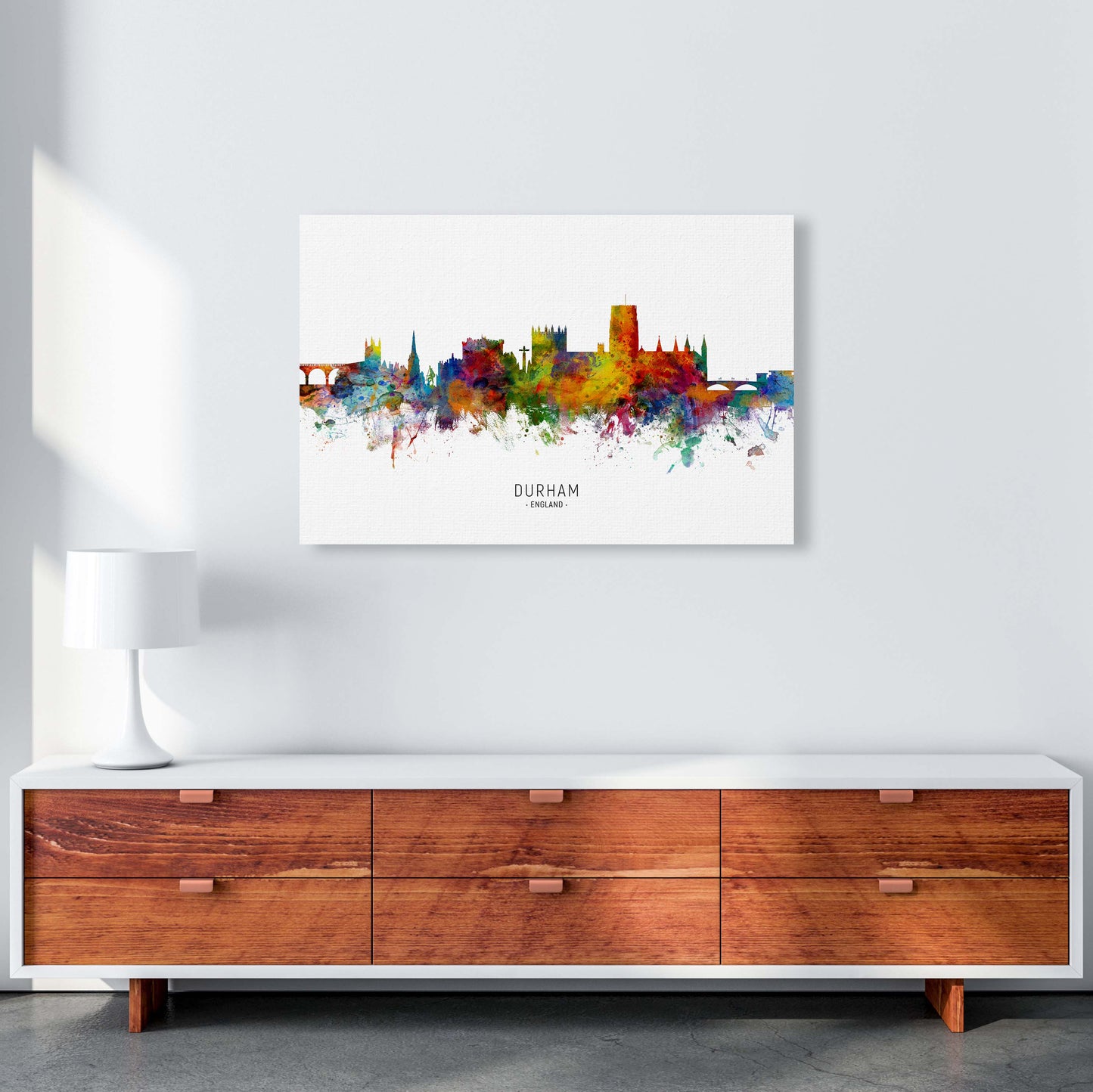 Durham England Skyline Art Print by Michael Tompsett A1 Canvas