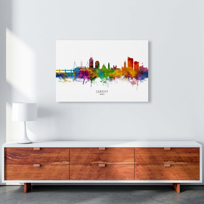 Cardiff Wales Skyline Art Print by Michael Tompsett A1 Canvas