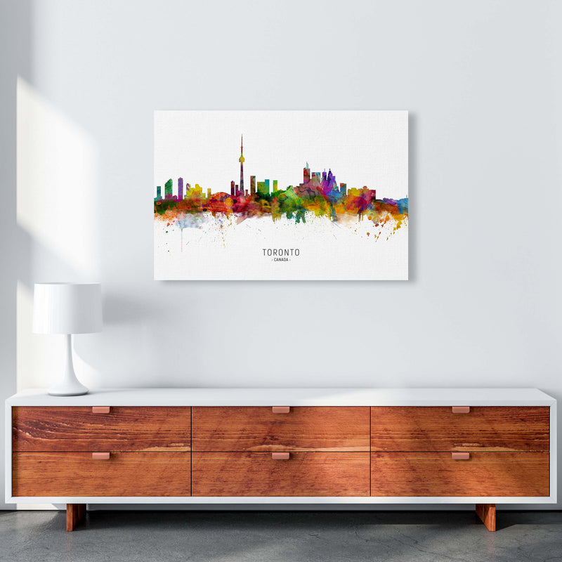 Toronto Canada Skyline Art Print by Michael Tompsett A1 Canvas