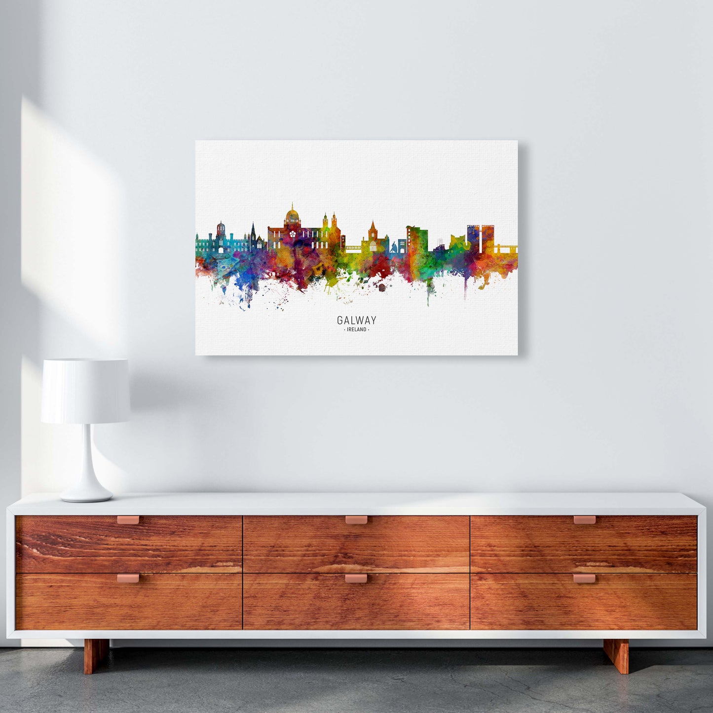 Galway Ireland Skyline Art Print by Michael Tompsett A1 Canvas