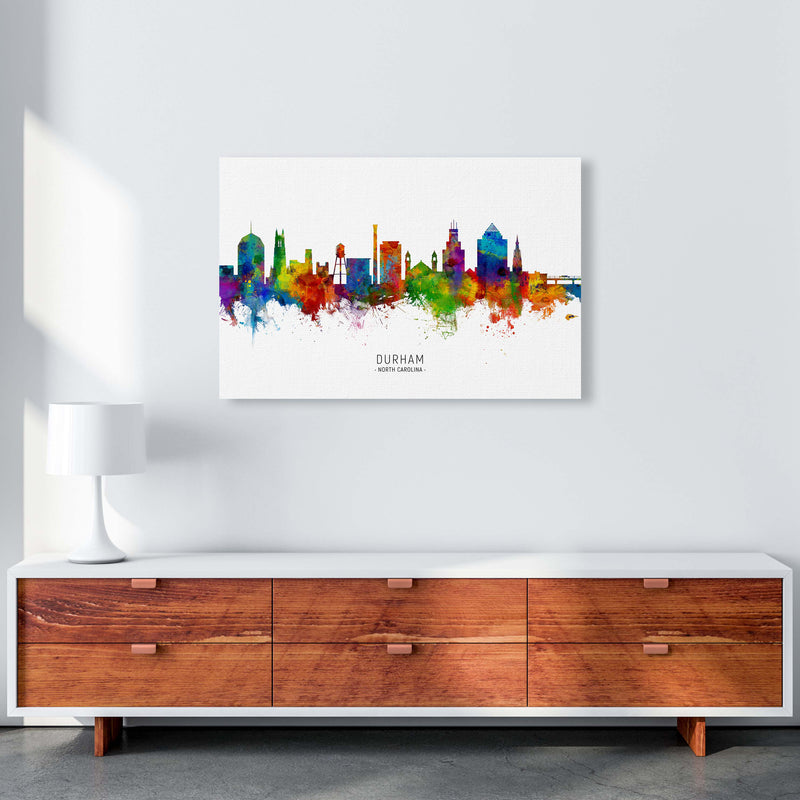 Durham North Carolina Skyline Art Print by Michael Tompsett A1 Canvas