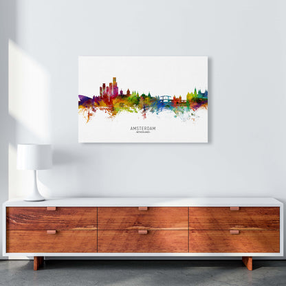 Amsterdam Netherlands Skyline Art Print by Michael Tompsett A1 Canvas