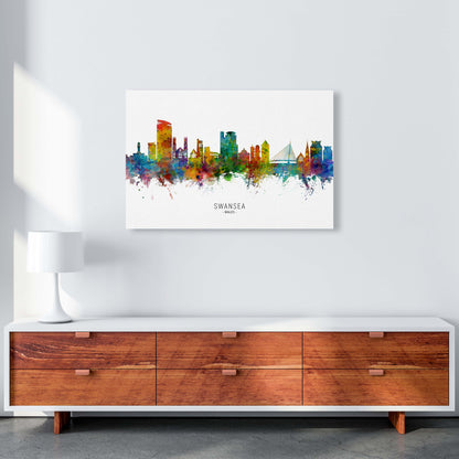 Swansea Wales Skyline Art Print by Michael Tompsett A1 Canvas