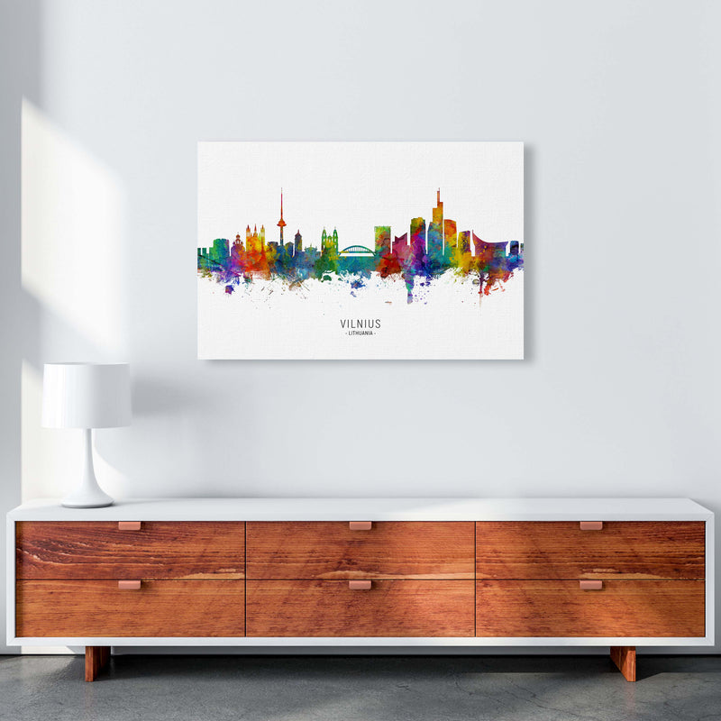 Vilnius Lithuania Skyline Art Print by Michael Tompsett A1 Canvas