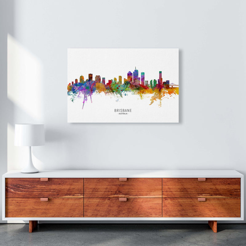Brisbane Australia Skyline Art Print by Michael Tompsett A1 Canvas
