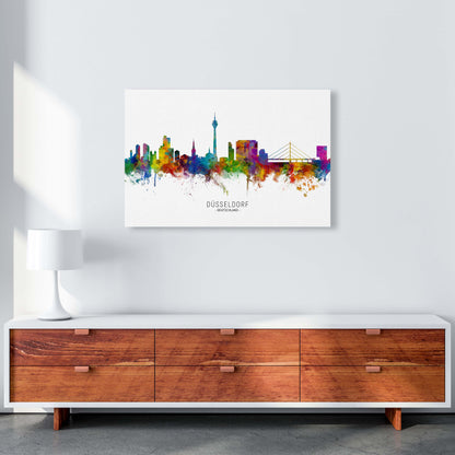 Dusseldorf Deutschland Skyline Art Print by Michael Tompsett A1 Canvas