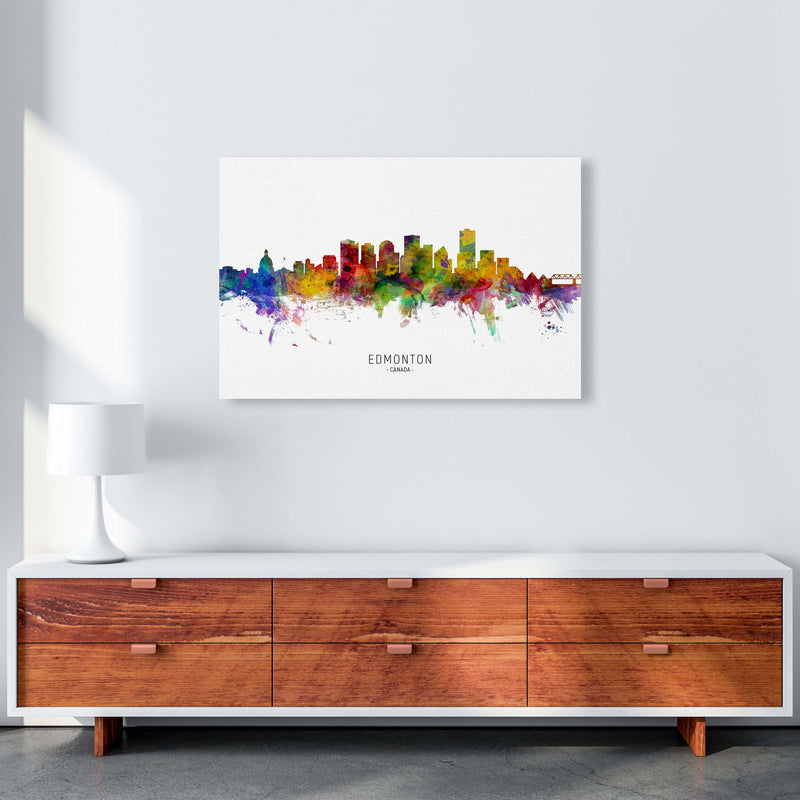 Edmonton Canada Skyline Art Print by Michael Tompsett A1 Canvas