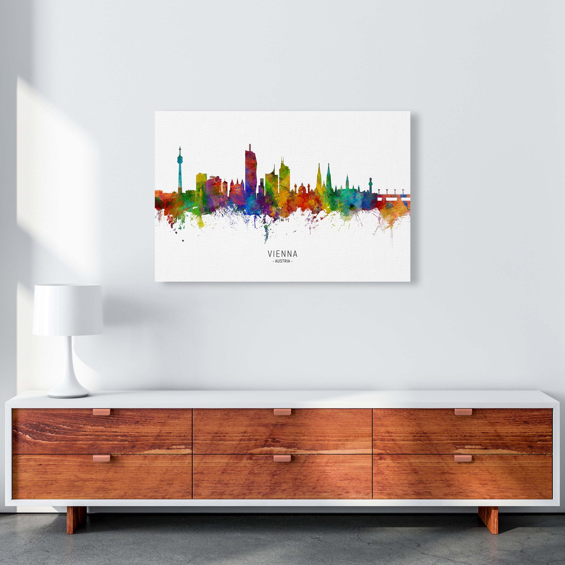 Vienna Austria Skyline Art Print by Michael Tompsett A1 Canvas