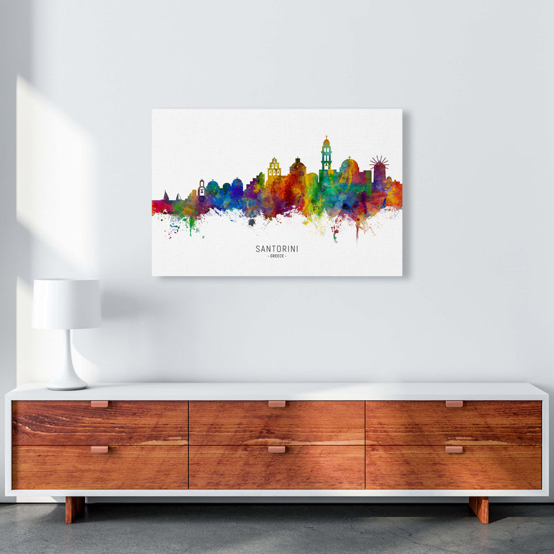 Santorini Greece Skyline Art Print by Michael Tompsett A1 Canvas