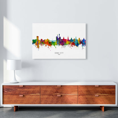Iowa City Iowa Skyline Art Print by Michael Tompsett A1 Canvas