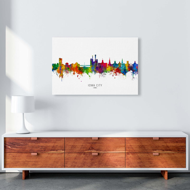 Iowa City Iowa Skyline Art Print by Michael Tompsett A1 Canvas