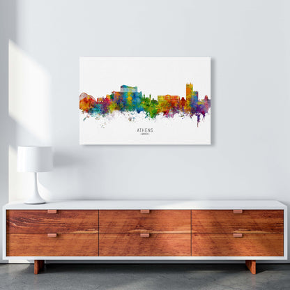 Athens Greece Skyline Art Print by Michael Tompsett A1 Canvas