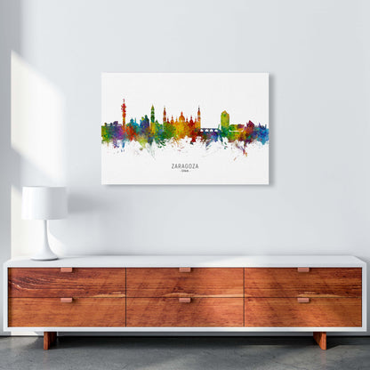 Zaragoza Spain Skyline Art Print by Michael Tompsett A1 Canvas