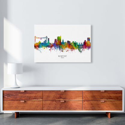 Newport Wales Skyline Art Print by Michael Tompsett A1 Canvas