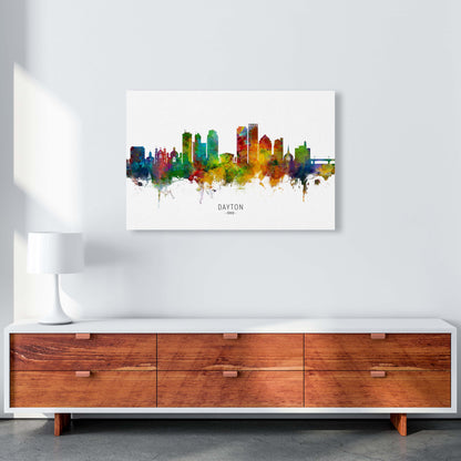 Dayton Ohio Skyline Art Print by Michael Tompsett A1 Canvas